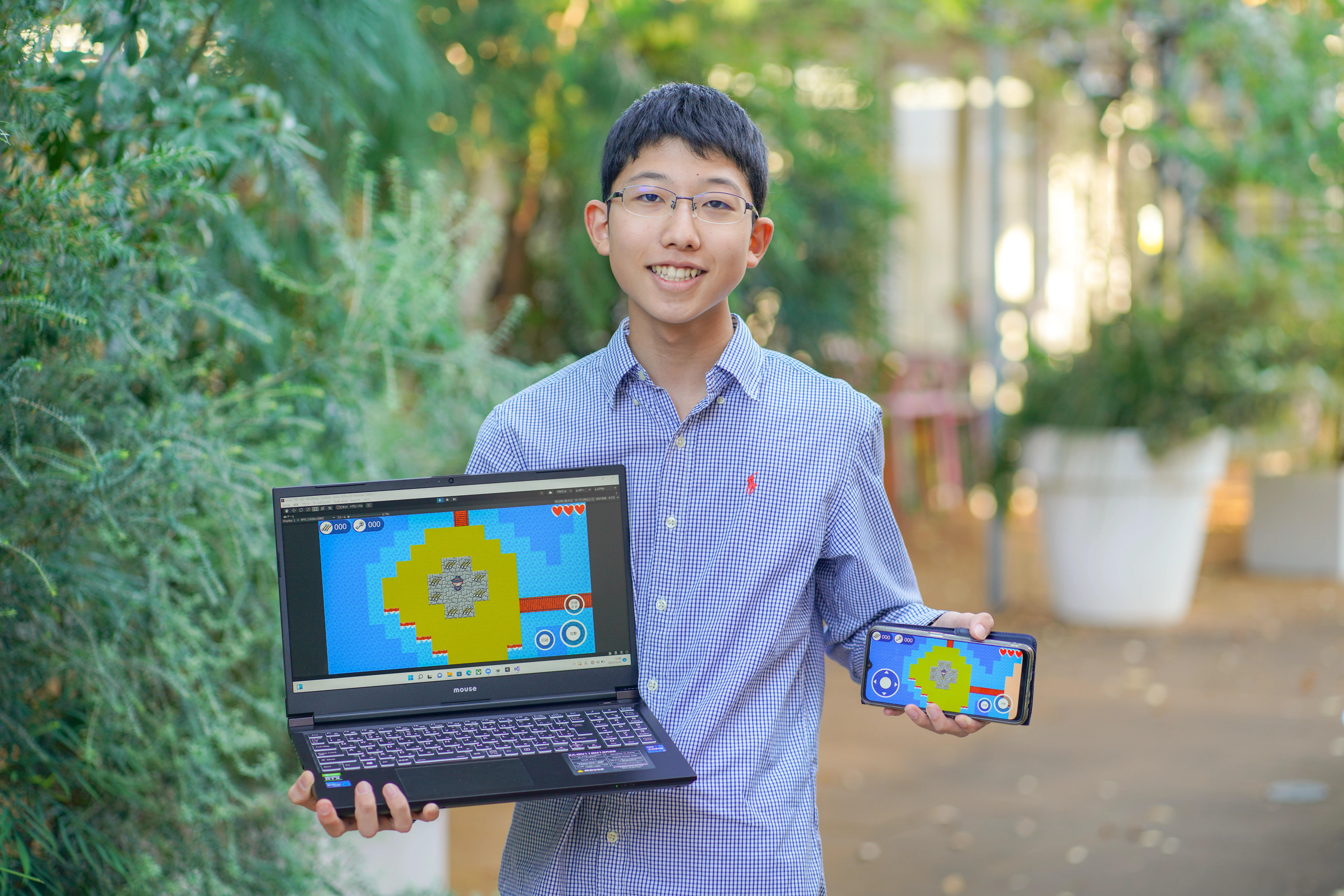 自作ゲームを披露するコゥ・ラーナー