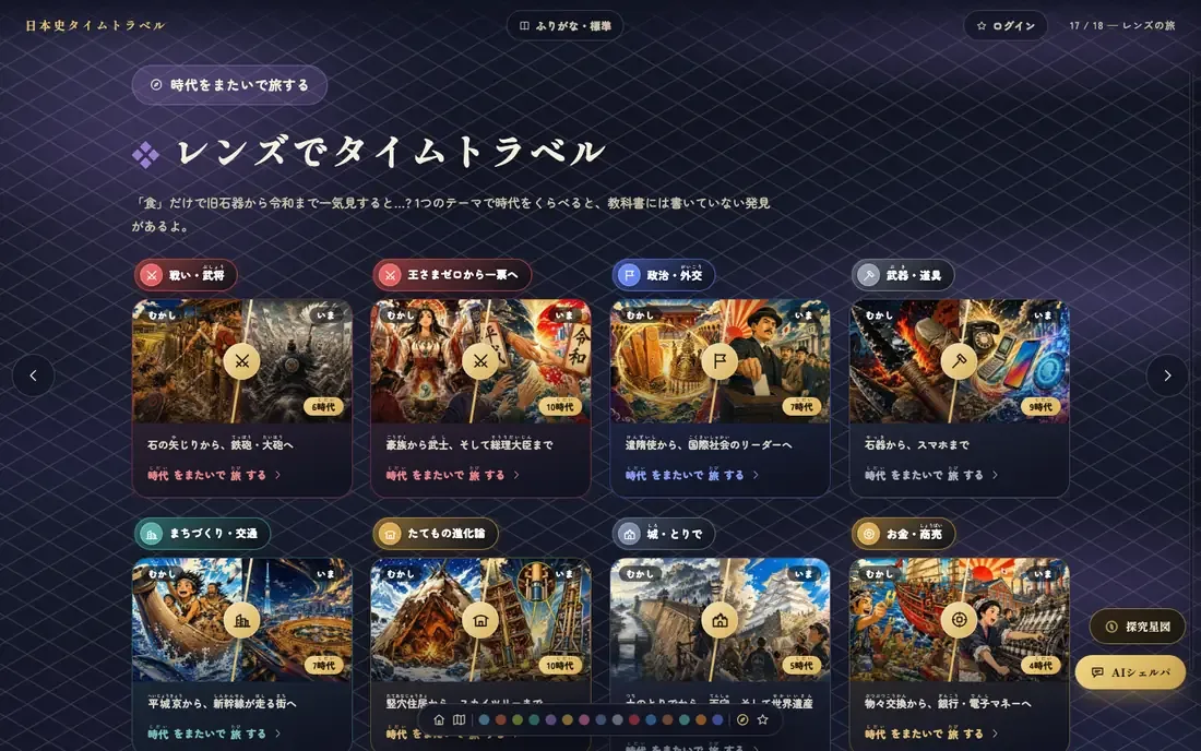 レンズでタイムトラベル。戦い・政治・まちづくりなど8つのレンズカード